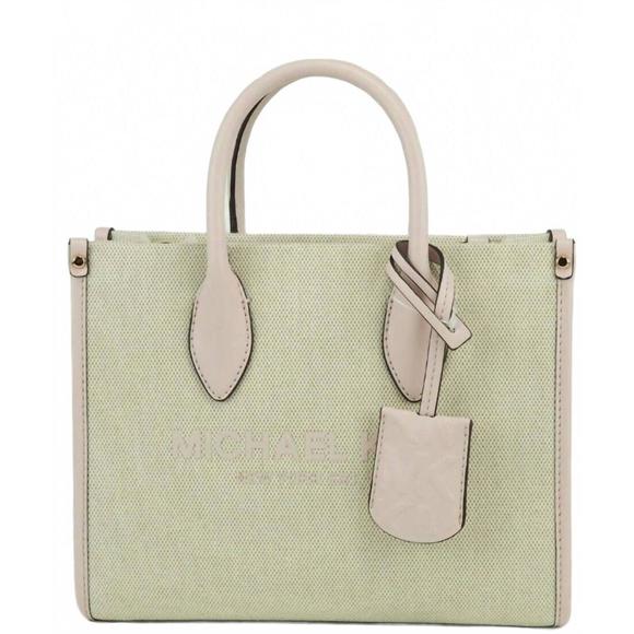 NEW MICHAEL KORS women's mirella canvas shopper crossbody
